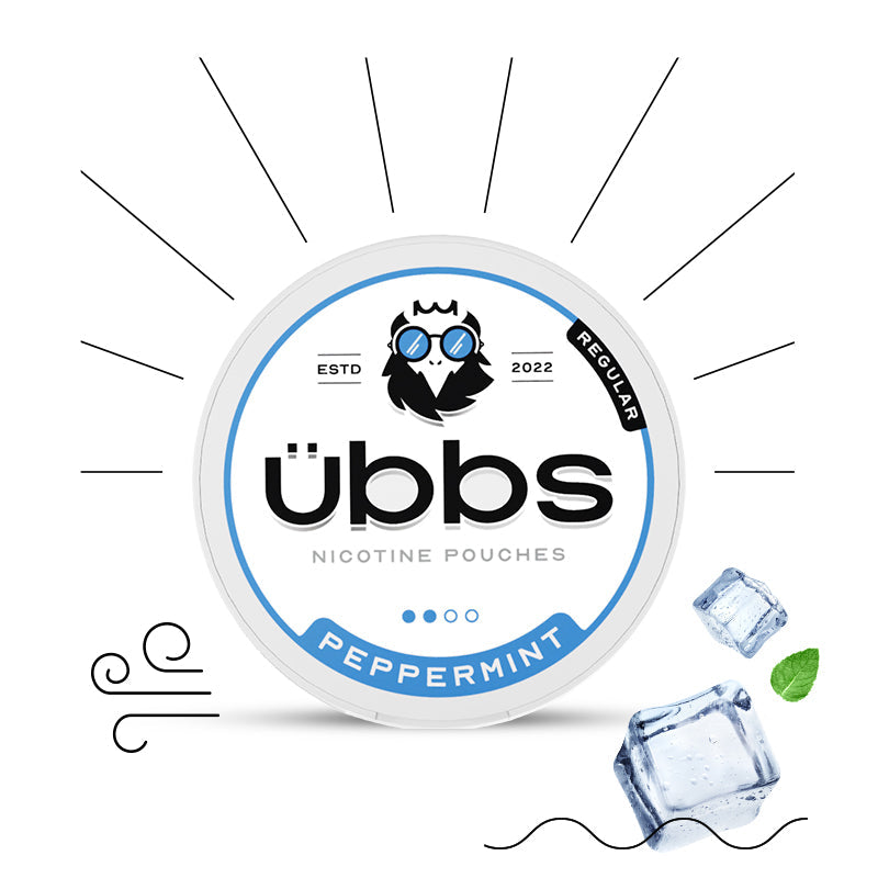 Peppermint Nicotine flavoured nicotine pouches  |  UBBS Pouches