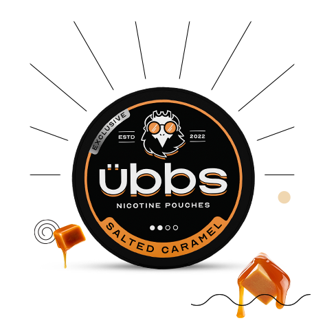 Salted Caramel flavoured nicotine pouches | UBBS Pouches - 2