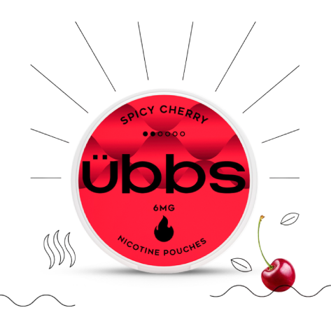 Spicy Cherry flavoured nicotine pouches | UBBS Pouches - 2